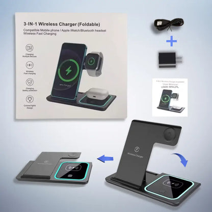 Station De Charge Sans Fil 3 en 1