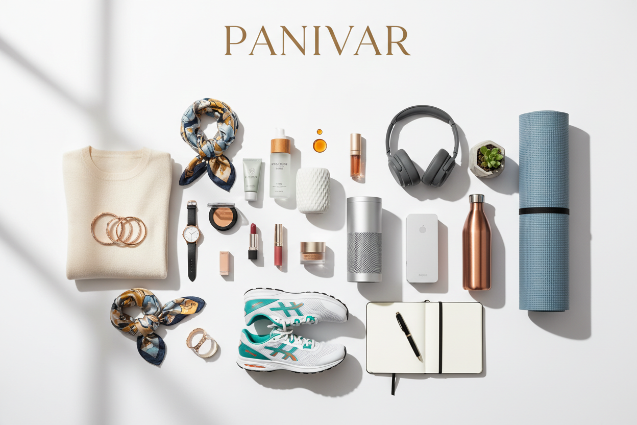 générer une image qui présente une marque multi niches sous le nom de panavar. cette image doit présenter les différent produits de différentes niches.
ne méttez pas uniquement les vetement 